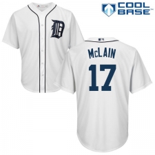Men's Majestic Detroit Tigers #17 Denny Mclain Replica White Home Cool Base MLB Jersey