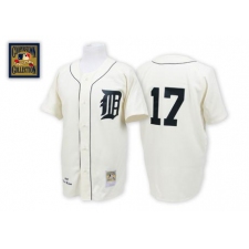 Men's Mitchell and Ness Detroit Tigers #17 Denny Mclain Replica White Throwback MLB Jersey
