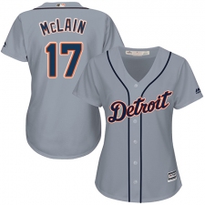 Women's Majestic Detroit Tigers #17 Denny McLain Replica Grey Road Cool Base MLB Jersey