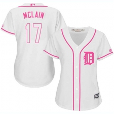 Women's Majestic Detroit Tigers #17 Denny McLain Replica White Fashion Cool Base MLB Jersey