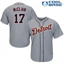 Youth Majestic Detroit Tigers #17 Denny McLain Authentic Grey Road Cool Base MLB Jersey