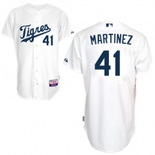 Men's Majestic Detroit Tigers #41 Victor Martinez Replica White 