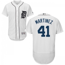 Men's Majestic Detroit Tigers #41 Victor Martinez White Home Flex Base Authentic Collection MLB Jersey