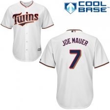 Women's Majestic Minnesota Twins #7 Joe Mauer Replica White Home Cool Base MLB Jersey