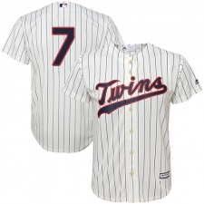 Youth Majestic Minnesota Twins #7 Joe Mauer Authentic Cream Alternate Cool Base MLB Jersey