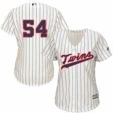 Women's Majestic Minnesota Twins #54 Ervin Santana Authentic Cream Alternate Cool Base MLB Jersey