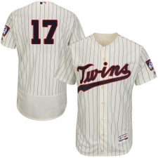 Men's Majestic Minnesota Twins #17 Jose Berrios Authentic Cream Alternate Flex Base Authentic Collection MLB Jersey