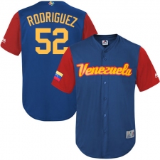Men's Venezuela Baseball Majestic #52 Eduardo Rodriguez Royal Blue 2017 World Baseball Classic Replica Team Jersey