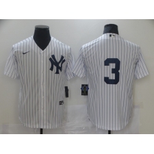 Men's Nike New York Yankees #3 Babe Ruth White Road Flex Base Authentic Collection Jersey