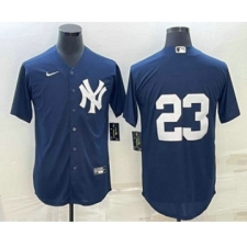 Men's New York Yankees #23 Don Mattingly Black Stitched Nike Cool Base Throwback Jersey