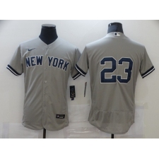 Men's Nike New York Yankees #23 Don Mattingly Grey Road Flex Base Authentic Collection Jersey