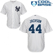 Youth Majestic New York Yankees #44 Reggie Jackson Replica White Home MLB Jersey