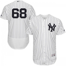 Men's Majestic New York Yankees #68 Dellin Betances White Home Flex Base Authentic Collection MLB Jersey