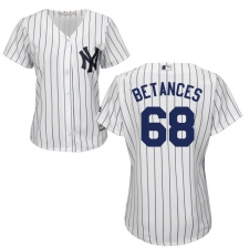 Women's Majestic New York Yankees #68 Dellin Betances Replica White Home MLB Jersey