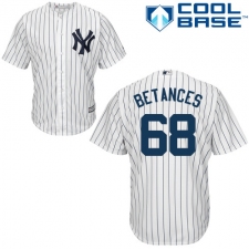 Youth Majestic New York Yankees #68 Dellin Betances Replica White Home MLB Jersey