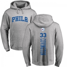 NBA Nike Philadelphia 76ers #33 Robert Covington Ash Backer Pullover Hoodie