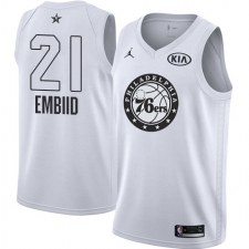 Men's Nike Jordan Philadelphia 76ers #21 Joel Embiid Swingman White 2018 All-Star Game NBA Jersey