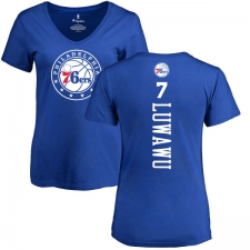 NBA Women's Nike Philadelphia 76ers #7 Timothe Luwawu Royal Blue Backer T-Shirt