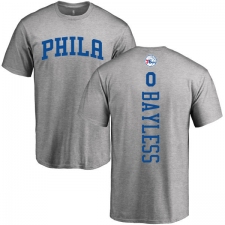 NBA Nike Philadelphia 76ers #0 Jerryd Bayless Ash Backer T-Shirt