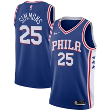 Men's Philadelphia 76ers #25 Ben Simmons Nike Royal 2020-21 Swingman Jersey