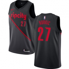 Men's Nike Portland Trail Blazers #27 Jusuf Nurkic Swingman Black NBA Jersey - 2018 19 City Edition