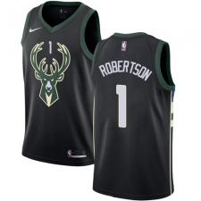 Youth Adidas Milwaukee Bucks #1 Oscar Robertson Authentic Black Alternate NBA Jersey - Statement Edition