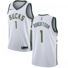 Youth Nike Milwaukee Bucks #1 Oscar Robertson Swingman White Home NBA Jersey - Association Edition
