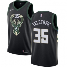 Youth Adidas Milwaukee Bucks #35 Mirza Teletovic Authentic Black Alternate NBA Jersey - Statement Edition