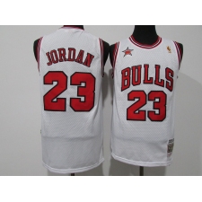 Men's Chicago Bulls #23 Michael Jordan Authentic White 1998 Throwback Jersey
