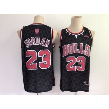 Men's Chicago Bulls #23 Michael Jordan Black Panther Limiter Jersey