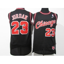 Men's Chicago Bulls #23 Michael Jordan Nike Black Chicago Swingman Player Jersey