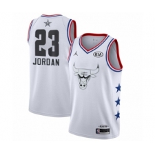 Men's Chicago Bulls #23 Michael Jordan Swingman White 2019 All-Star Game