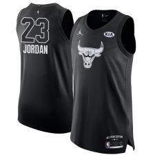 Men's Nike Chicago Bulls #23 Michael Jordan Authentic Black 2018 All-Star Game