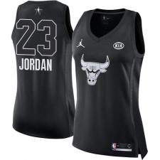 Women's Nike Chicago Bulls #23 Michael Jordan Swingman Black 2018 All-Star Game