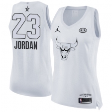 Women's Nike Chicago Bulls #23 Michael Jordan Swingman White 2018 All-Star Game