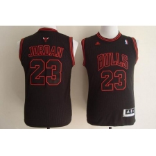 Youth Adidas Chicago Bulls #23 Michael Jordan Authentic Black NBA Jersey