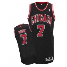 Women's Adidas Chicago Bulls #7 Toni Kukoc Authentic Black Alternate NBA Jersey