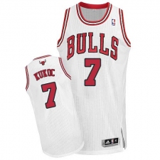 Women's Adidas Chicago Bulls #7 Toni Kukoc Authentic White Home NBA Jersey