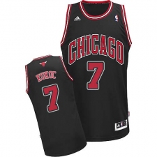 Women's Adidas Chicago Bulls #7 Toni Kukoc Swingman Black Alternate NBA Jersey