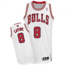 Youth Adidas Chicago Bulls #8 Zach LaVine Authentic White Home NBA Jersey
