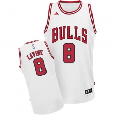 Youth Adidas Chicago Bulls #8 Zach LaVine Swingman White Home NBA Jersey