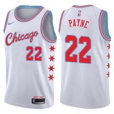 Men's Nike Chicago Bulls #22 Cameron Payne Authentic White NBA Jersey - City Edition