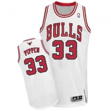 Youth Adidas Chicago Bulls #33 Scottie Pippen Authentic White Home NBA Jersey