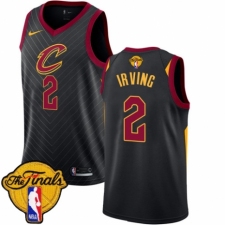 Men's Nike Cleveland Cavaliers #2 Kyrie Irving Authentic Black 2018 NBA Finals Bound NBA Jersey Statement Edition