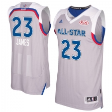 Men's Adidas Cleveland Cavaliers #23 LeBron James Authentic Gray 2017 All Star NBA Jersey