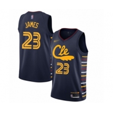 Women's Cleveland Cavaliers #23 LeBron James Swingman Navy Basketball Jersey - 2019 20 City Edition