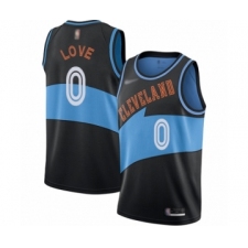 Men's Cleveland Cavaliers #0 Kevin Love Authentic Black Hardwood Classics Finished Basketball Jersey