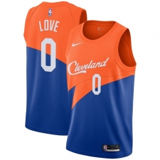 Men's Nike Cleveland Cavaliers #0 Kevin Love Swingman Blue NBA Jersey - City Edition