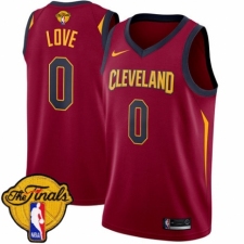 Men's Nike Cleveland Cavaliers #0 Kevin Love Swingman Maroon 2018 NBA Finals Bound NBA Jersey - Icon Edition
