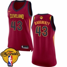 Women's Nike Cleveland Cavaliers #43 Brad Daugherty Authentic Maroon 2018 NBA Finals Bound NBA Jersey - Icon Edition